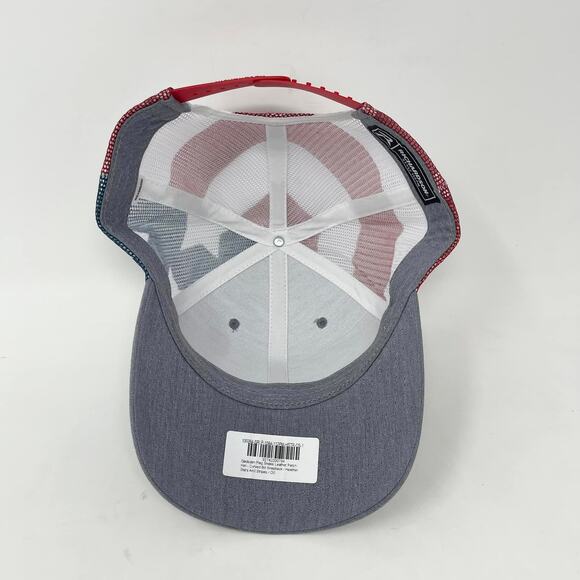 Richardson Gadsden Flag Snake Leather Patch Hat SnapBack Gray Stars and Stripes - Picture 6 of 8